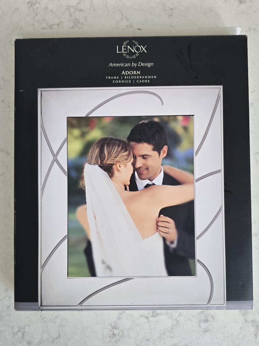 Lenox Adorn 8x10 Metallic Silver Plated Picture Frame Wedding NI
